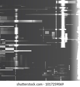 Glitch pixel noise abstract background. Digital signal fail and error. Vector illustration.