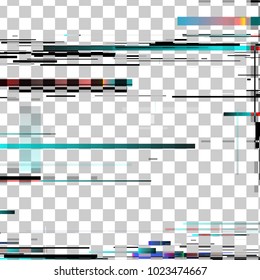 Glitch pixel noise abstract background. Digital signal fail and error. Vector illustration.