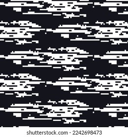 Glitch Pixel pattern, 8 bit tech minimal vector background. Great for mobile app, web design, banner, etc.