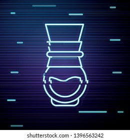 Glitch screen with Brew coffee in chemex