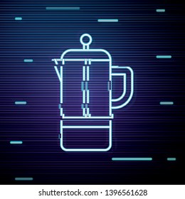 Glitch screen with Coffee maker, espresso machine, moka express, mocha coffee, moka pot