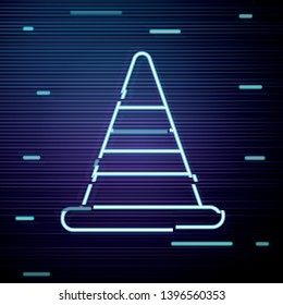 Glitch screen with Construction Cone Icon