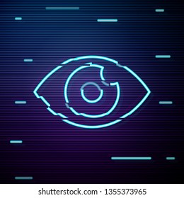 Glitch screen with Eye icon. Element of web, minimalistic for mobile concept and web apps icon.
