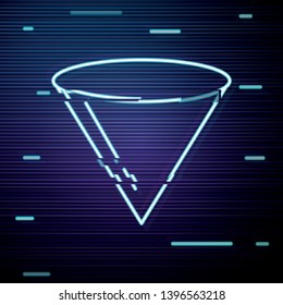Glitch screen with Filter icon for your web site design
