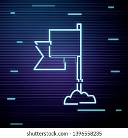 Glitch screen with Flag Icon Mark Illustration