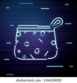Glitch screen with Make Up Cosmetic Bag Icon