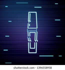 Glitch screen with Mascara brush vector icon