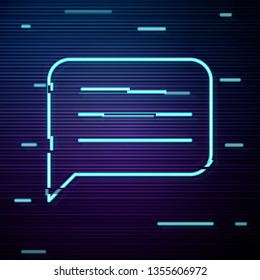 Glitch screen with New Message, Dialog, Chat Speech Bubble Notification icon vector