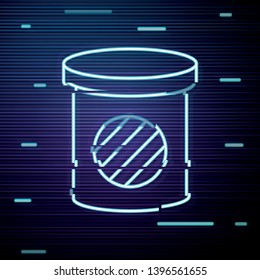 Glitch screen with Paint pouring from bucket icon for web, mobile and infographics.
