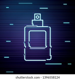 Glitch screen with Perfume vector icon. Cosmetic concept