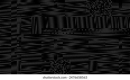 Glitch Screen Pixel Sorting Effect Background. Abstract Digital Pixel Dots Noise Glitch Error. Overlay Texture. Vector Background.