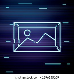 Glitch screen with Premium picture icon. Pictogram for infographic, web design