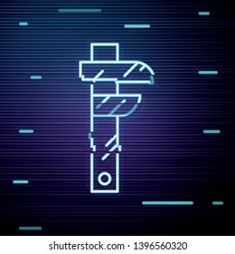 Glitch screen with The ruler icon. Ruler symbol