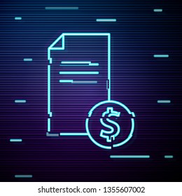 Glitch screen with Signing contract icon. Deal concept.