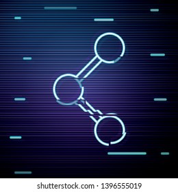 Glitch screen with Simple web icon in vector