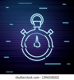 Glitch screen with Stopwatch, stop watch timer icon