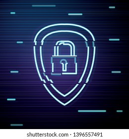 Glitch screen withParcel protection icon.