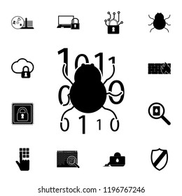 Glitch software bug icon. Detailed set of cyber security. Premium graphic design. One of the collection icons for websites, web design, mobile app on white background