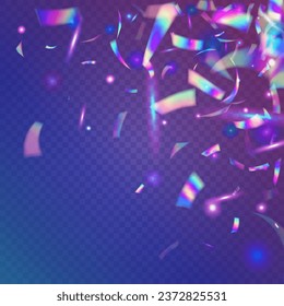 Glitch Sparkles. Glitter Foil. Pink Laser Texture. Transparent Background. Bright Art. Metal Banner. Rainbow Glare. Blur Realistic Gradient. Purple Glitch Sparkles