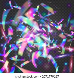 Glitch Sparkles. Holographic Background. Blur Vaporwave Template. Violet Shiny Tinsel. Light Texture. Metal Design. Glitter Art. Crystal Foil. Purple Glitch Sparkles