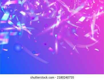 Glitch Sparkles. Kaleidoscope Glitter. Fiesta Foil. Luxury Art. Holographic Glare. Pink Party Confetti. Blur Colorful Illustration. Laser Banner. Blue Glitch Sparkles