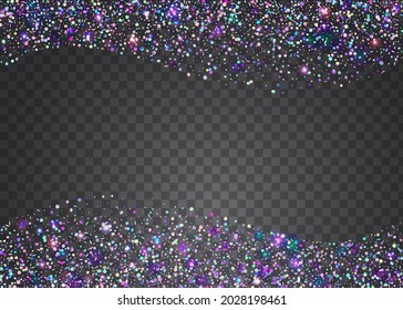 Glitch Sparkles. Rainbow Effect. Blue Laser Texture. Bright Art. Birthday Background. Crystal Foil. Metal Festival Template. Shiny Element. Purple Glitch Sparkles