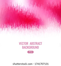 Fondo abstracto de estilo glitch. Espacio blanco para el texto. Tonos rosas claros y divertidos. Ilustración vectorial de material.