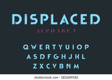 Alfabeto de estilo grisáceo. Tipografía decorativa vectorial. Colección de cartas para titulares, títulos, logotipo y otros proyectos. Tipo de letra lineal.