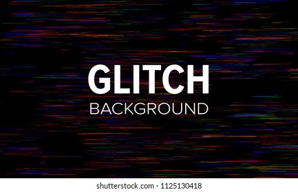 Glitch style dark abstract background. Distorted pixels vector wallpaper.