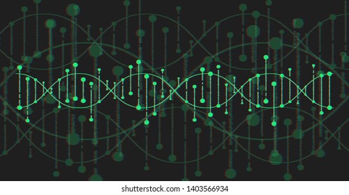 A glitch style DNA chain.