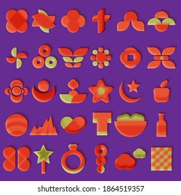 Glitch Style Idea Concept Logotype Vector Bundle EPS 10 great for any purposes