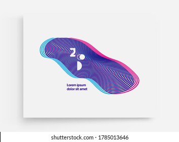 Glitch style vinyl record. Modern abstract design. Vector illustration.