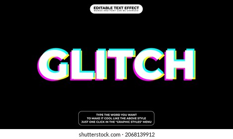 Glitch Text Style Effect with Editable Text