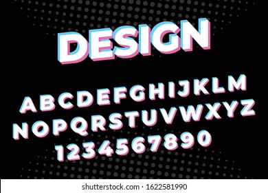 Glitch text style effect Premium Vector