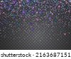 coloured glitter isolated