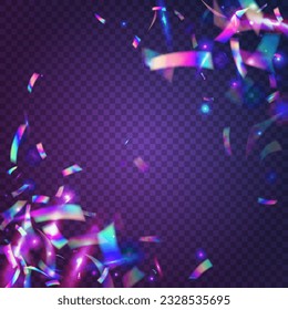 Textura Glitch. Fondo Holográfico. Diseño brillante. Resplandor claro. Parkles Láser Violetas. Gradiente del festival de fiesta. Aceite brillante. Arte de lujo. Textura Glitch rosa