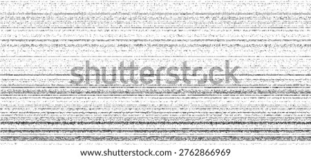 Glitch TV Noise Static VHS Texture. Retro Television Screen Background. Vintage Pattern with Black and White Vector TV Noise Effect.
