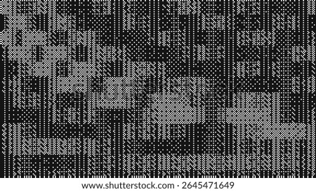 Glitch TV Pixel Lines Screen. Random Lines Glitch Overlay Texture. Retro Vintage TV Signal Error Aesthetics. Line Halftone Gradation Effect Pattern. Abstract Vector Illustration.