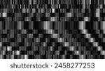 Glitch TV Stripes Screen. Random Width Lines Glitch Overlay Texture. Retro Vintage TV Signal Error Aesthetics. Vaporwave Retrowave Abstract Lines Background. Vector Illustration.