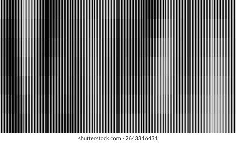 Glitch TV écran rayures. Texture de superposition de paillettes de lignes de largeur aléatoires. Esthétique d'erreur de signal TV Vintage rétro. Motif D'Effet De Graduation Demi-Teintes. Illustration vectorielle Lignes Abstrait.