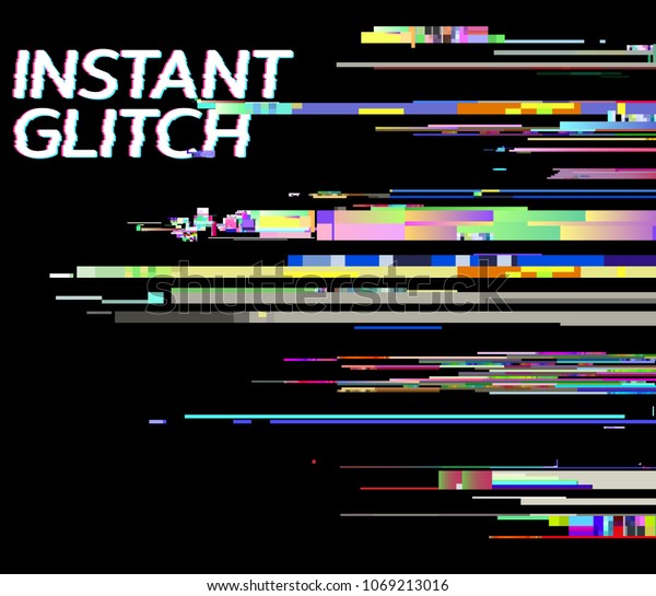 Image Vectorielle De Stock De Eclat Arriere Plan De L Effet Vhs