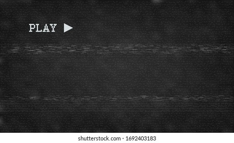 Glitch VHS Effect. Old Camera Screen Template. No Signal. EPS10 Vector