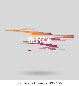 Glitched abstract vector background with distortion effect. Grunge brush paint texture design for banners, greeting cards, invitations, birthday, wedding, event, sales