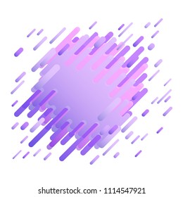 Glitched background with digital signal error effect in trendy ultra violet color - modern design with abstract stripes and shapes as signal bug. Vector illustration.