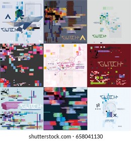 Glitziger Hintergrund. Abstrakte Illustration zufälliger Pixelmosaik. Design-Element.