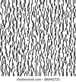 glitched black and white abstract pattern