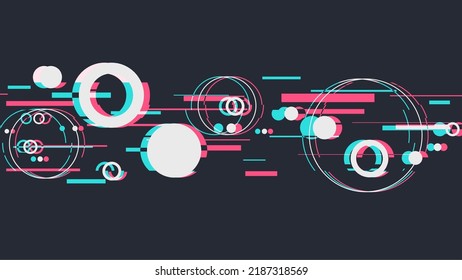 Glitzter Kreis und Pixel-Partikel-Hintergrund, dunkelgrau