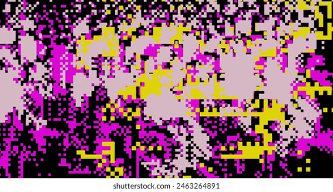 Glitched and distrorted background with random pixel noise.