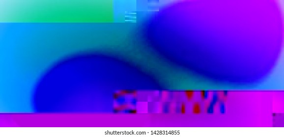 Glitched fluid shapes. Abstract glitch background. Cyberpunk concept. Colorful techno backdrop with aesthetics of vaporwave style of 80's. The image format is suitable for printing on a mug.