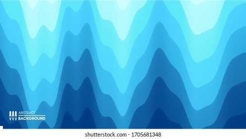 Glitched gradient structure. Abstract waveform background. 3d technology style. Vector illustration with sound waves.